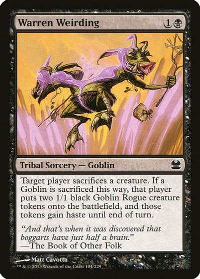 Warren Weirding Modern Masters Magic card