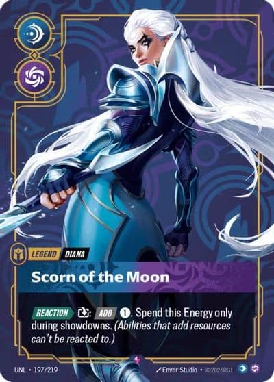 Diana Scorn of the Moon Unleashed Riftbound card