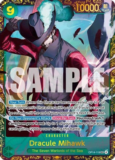 Dracule Mihawk CS 26 27 Regionals Season 1 One Piece Promotion Cards One Piece card