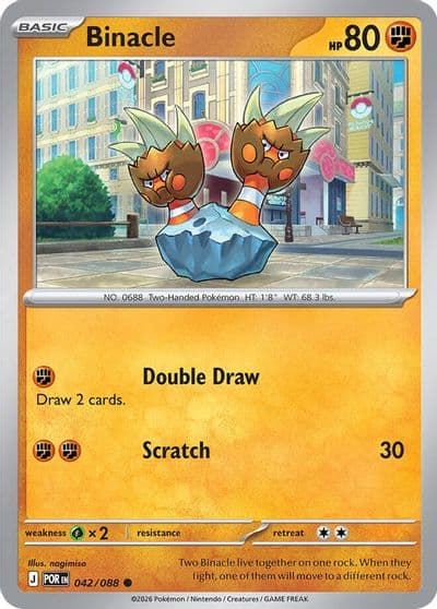 Binacle ME03: Perfect Order Pokemon card