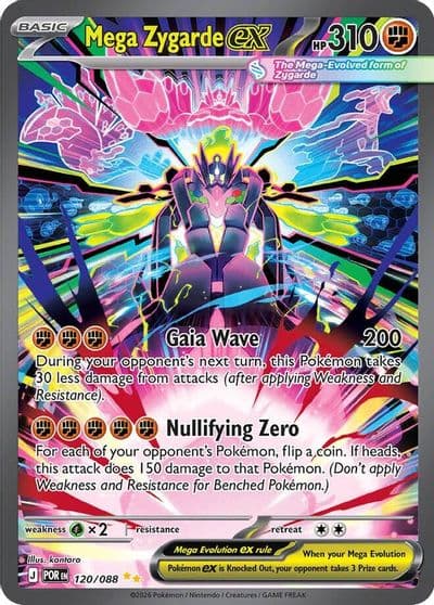 Mega Zygarde ex ME03: Perfect Order Pokemon card