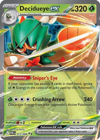 Decidueye ex ME03: Perfect Order Pokemon card
