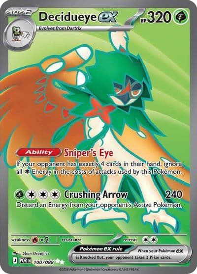 Decidueye ex ME03: Perfect Order Pokemon card