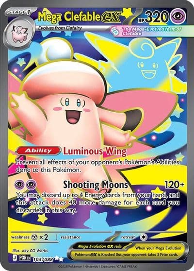 Mega Clefable ex ME03: Perfect Order Pokemon card
