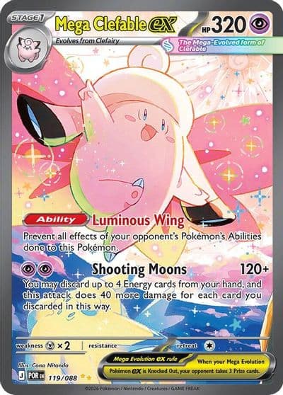 Mega Clefable ex ME03: Perfect Order Pokemon card