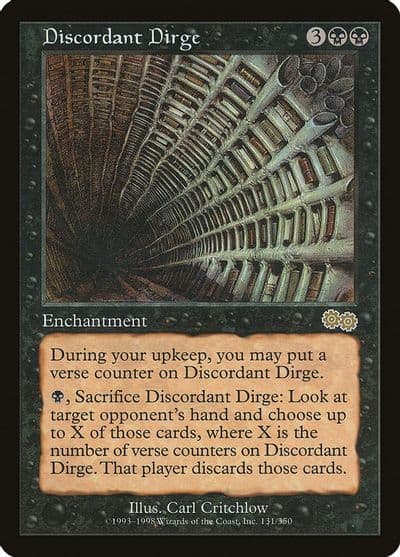Discordant Dirge Urza's Saga Magic card