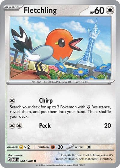 Fletchling ME03: Perfect Order Pokemon card
