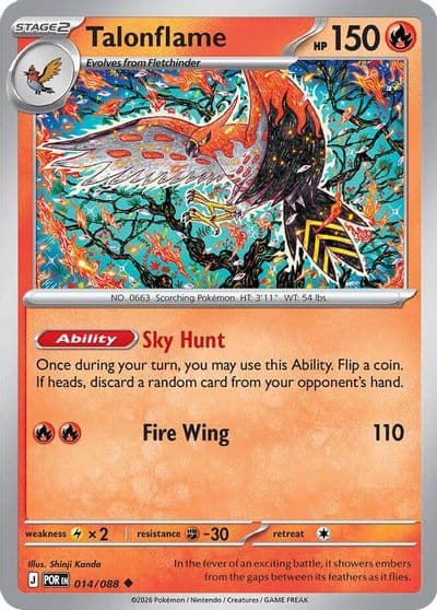 Talonflame ME03: Perfect Order Pokemon card