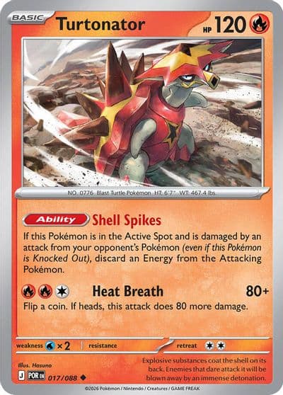 Turtonator ME03: Perfect Order Pokemon card
