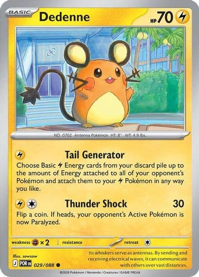 Dedenne ME03: Perfect Order Pokemon card