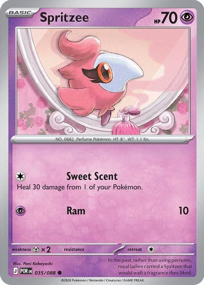 Spritzee ME03: Perfect Order Pokemon card