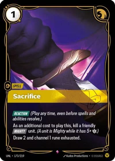 Sacrifice Unleashed Riftbound card