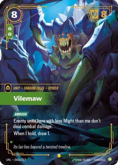 Vilemaw Alternate Art Unleashed Riftbound card