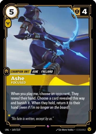 Ashe Focused Unleashed Riftbound card