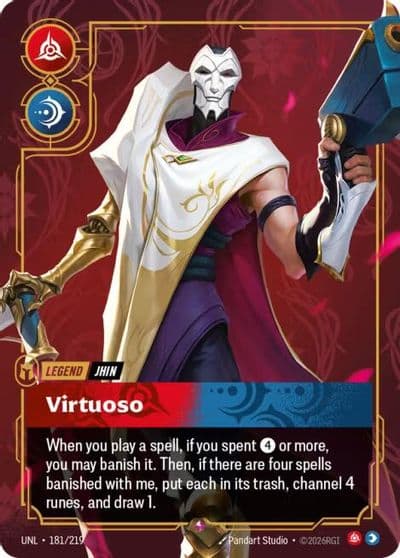 Jhin Virtuoso Unleashed Riftbound card