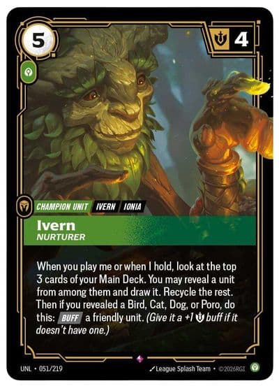 Ivern Nurturer Unleashed Riftbound card