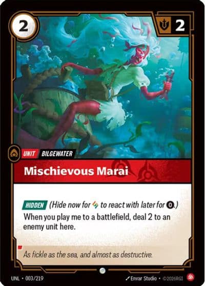 Mischievous Marai Unleashed Riftbound card
