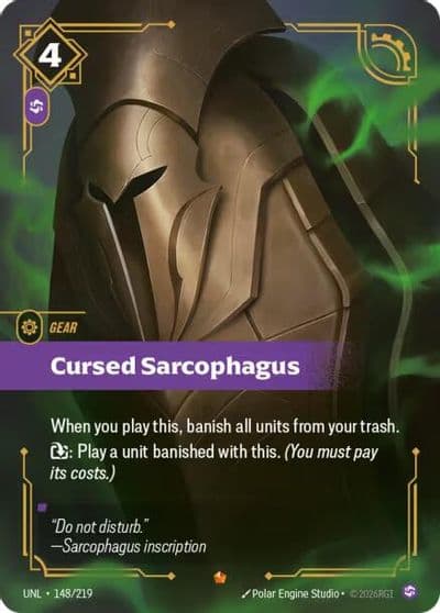 Cursed Sarcophagus Unleashed Riftbound card