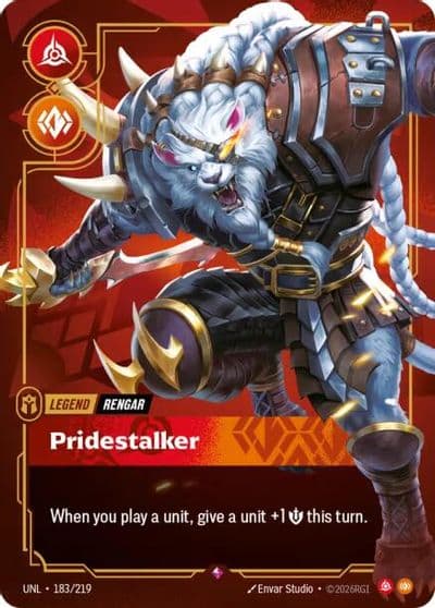 Rengar Pridestalker Unleashed Riftbound card