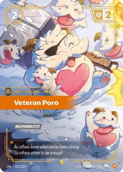 Veteran Poro Overnumbered Unleashed Riftbound card