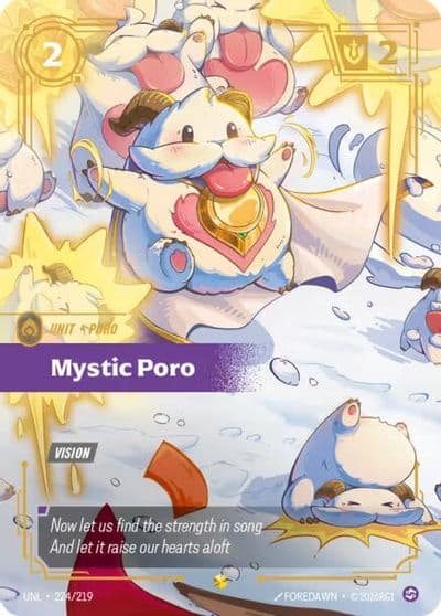 Mystic Poro Overnumbered Unleashed Riftbound card