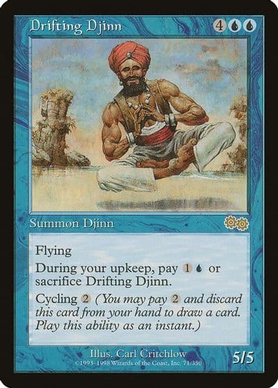 Drifting Djinn Urza's Saga Magic card