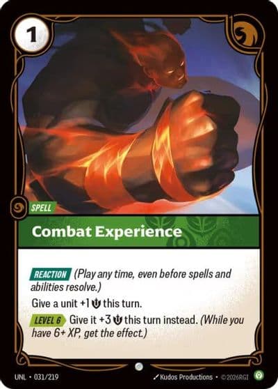 Combat Experience Unleashed Riftbound card