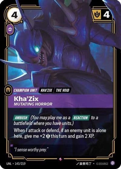 KhaZix Mutating Horror Unleashed Riftbound card