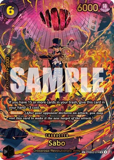Sabo PRB02 014 SP Adventure on Kami's Island One Piece card