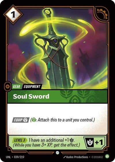 Soul Sword Unleashed Riftbound card