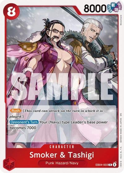 Smoker and Tashigi Adventure on Kami's Island One Piece card