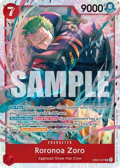 Roronoa Zoro EB04 007 Adventure on Kami's Island One Piece card