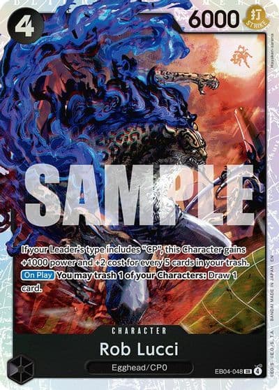 Rob Lucci Adventure on Kami's Island One Piece card