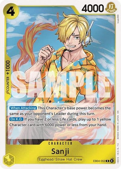 Sanji EB04 052 Adventure on Kami's Island One Piece card