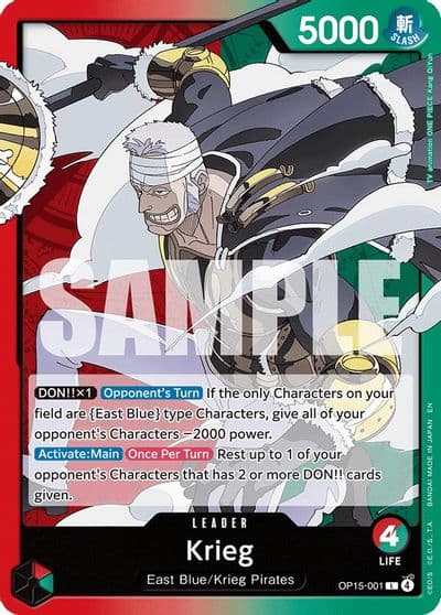 Krieg OP15 001 Adventure on Kami's Island One Piece card