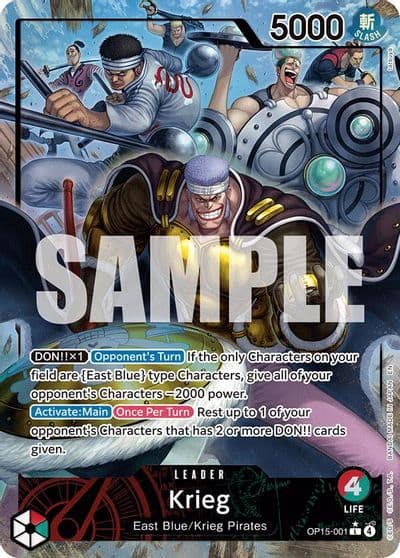 Krieg OP15 001 Alternate Art Adventure on Kami's Island One Piece card