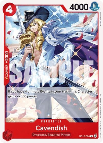 Cavendish Adventure on Kami's Island One Piece card
