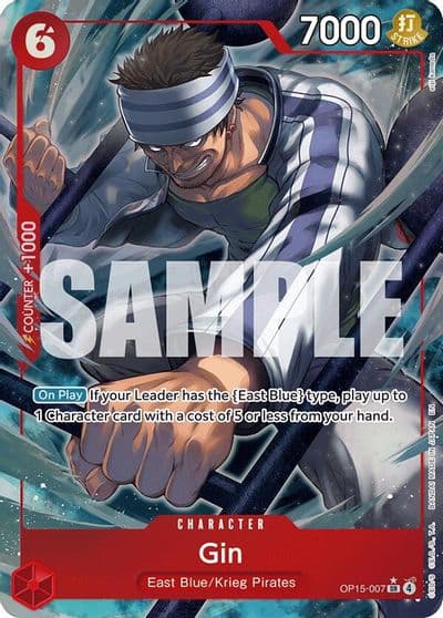 Gin Alternate Art Adventure on Kami's Island One Piece card