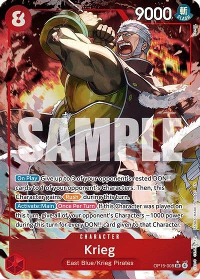 Krieg OP15 008 Alternate Art Adventure on Kami's Island One Piece card