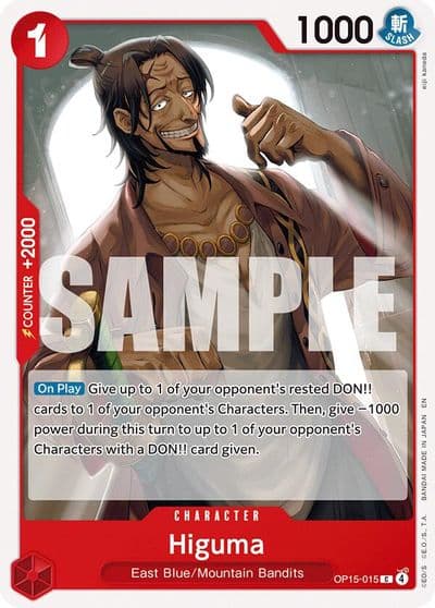 Higuma Adventure on Kami's Island One Piece card