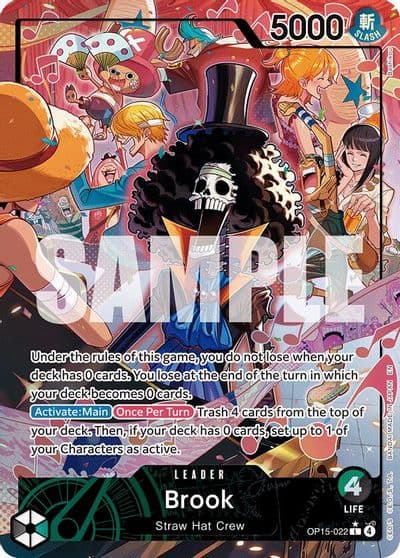 Brook OP15 022 Alternate Art Adventure on Kami's Island One Piece card