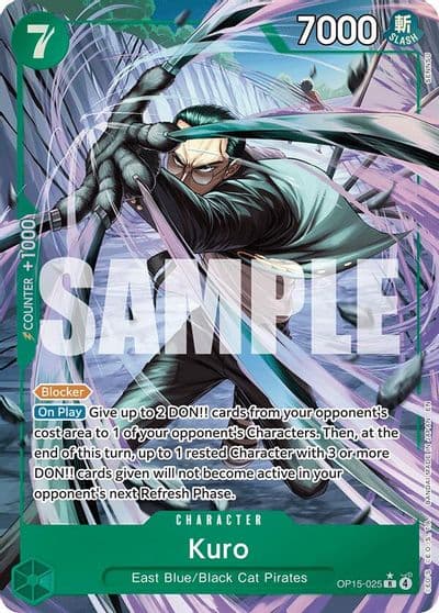 Kuro Alternate Art Adventure on Kami's Island One Piece card