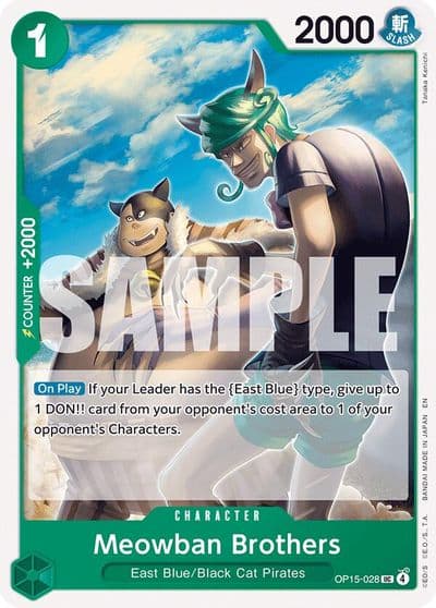 Meowban Brothers Adventure on Kami's Island One Piece card