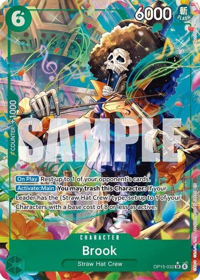 Brook OP15 032 Alternate Art Adventure on Kami's Island One Piece card