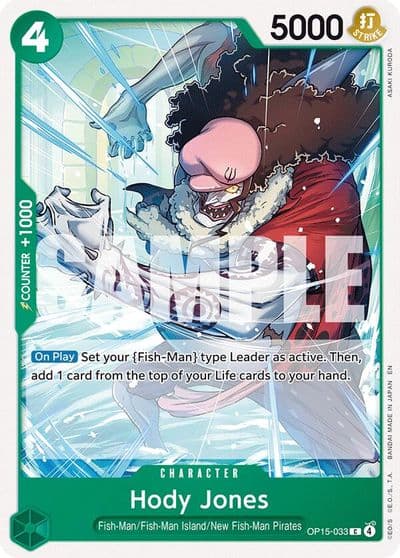 Hody Jones Adventure on Kami's Island One Piece card