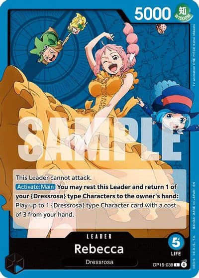 Rebecca OP15 039 Adventure on Kami's Island One Piece card