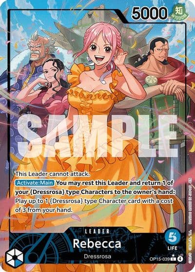 Rebecca OP15 039 Alternate Art Adventure on Kami's Island One Piece card