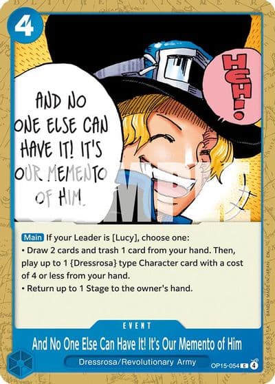And No One Else Can Have It Its Our Memento of Him Adventure on Kami's Island One Piece card