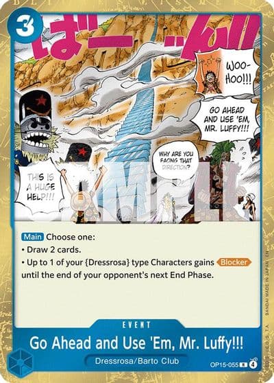 Go Ahead and Use Em Mr Luffy Adventure on Kami's Island One Piece card