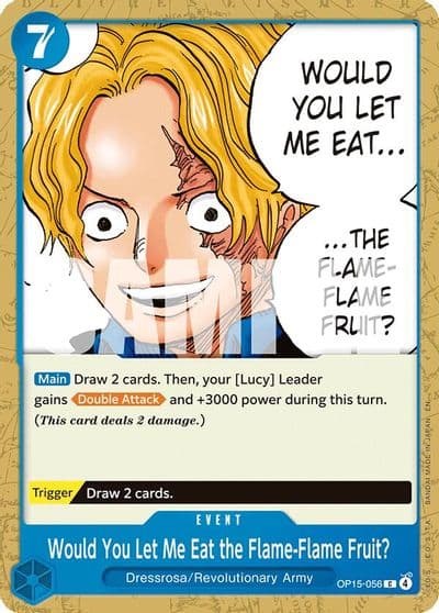 Would You Let Me Eat the Flame Flame Fruit Adventure on Kami's Island One Piece card
